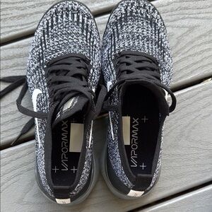 Nike Air Black and White Vapormax Knit Sneakers